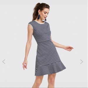 Draper James Stripe Sleeveless Ponte Dress Sz L